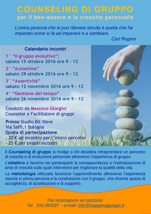 Counseling di gruppo 2016 Massimo Giorgini