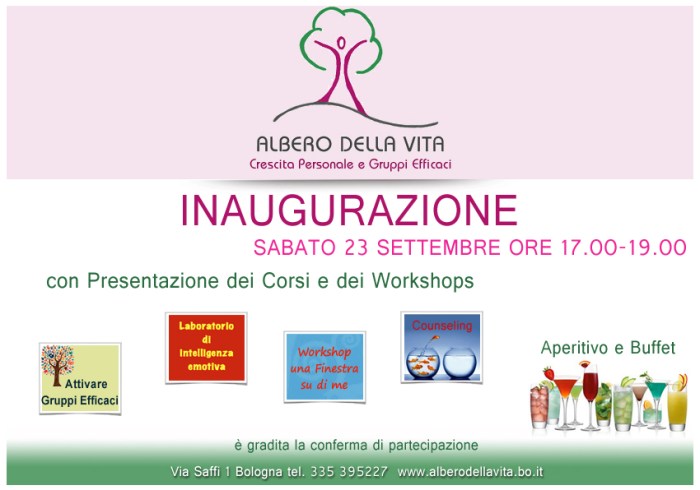 Inaugurazione Albero della Vita: Facilitazione per Gruppi efficaci, Counseling